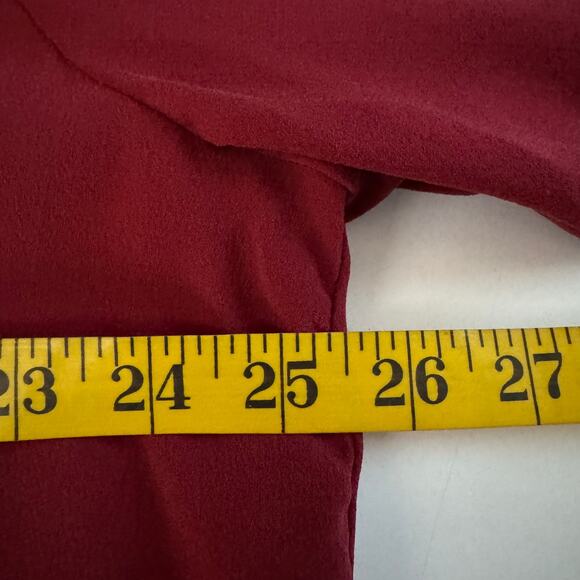 EILEEN FISHER Blouse XL Georgette Crepe Classic Collard Button Down Silk Career - Picture 11 of 12